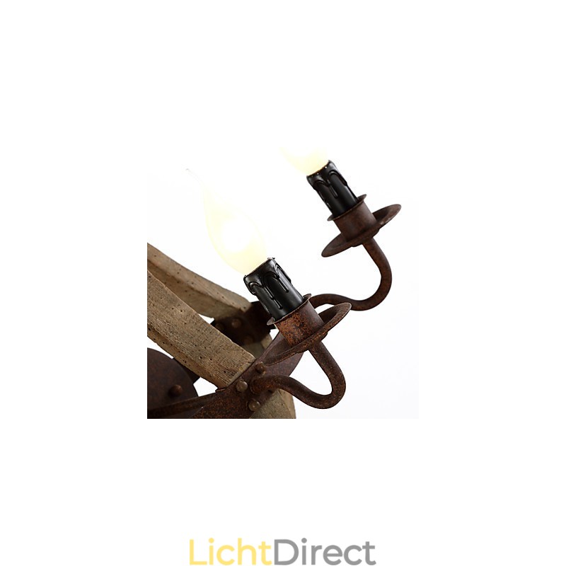 Mini Stijl Wandlampen Rustiek Lodge Hout Bamboe