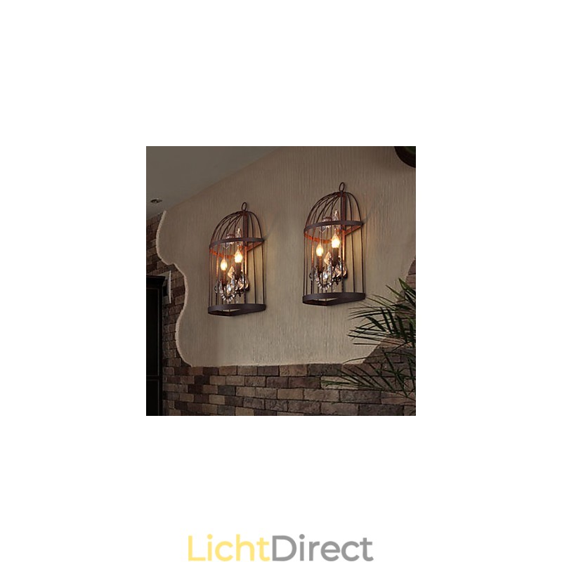 Mini Stijl Wandlampen Rustieke Lodge Metaal