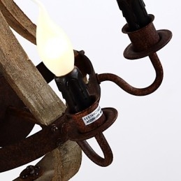 Vintage Amerikaanse rustieke houten wandwijnvatlamp woon- en slaapkamerlamp