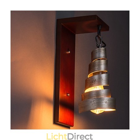 Antieke houten wandlampen 1 licht Antieke houten wandlampen 1 licht
