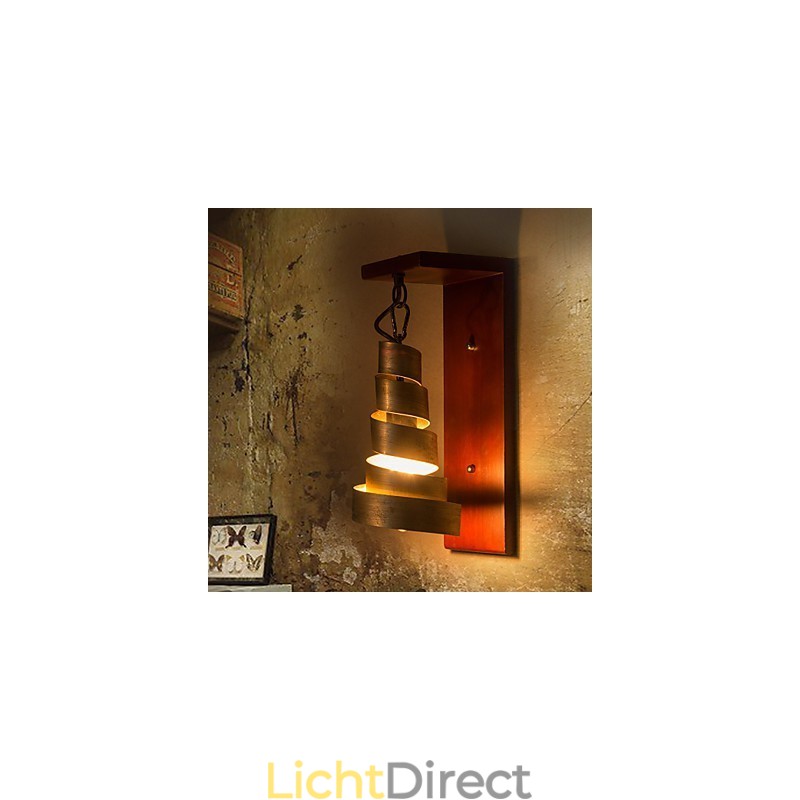 Antieke houten wandlampen 1 licht