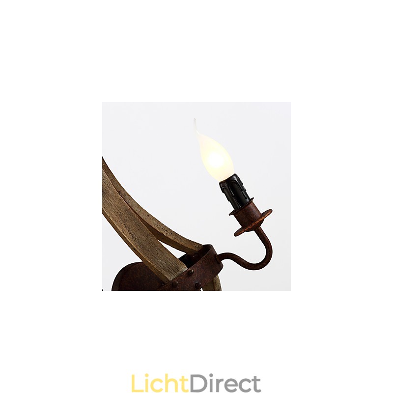 Mini Stijl Wandlampen Rustiek Lodge Hout Bamboe