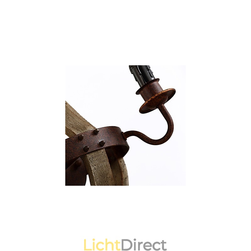 Mini Stijl Wandlampen Rustiek Lodge Hout Bamboe