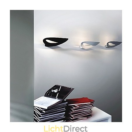 Artistieke wandlamp met 1 lichtbron in zwart-wit Artistieke wandlamp met 1 lichtbron in zwart-wit