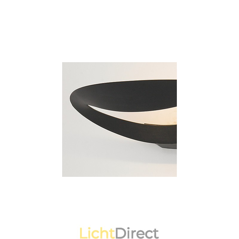 Artistieke wandlamp met 1 lichtbron in zwart-wit
