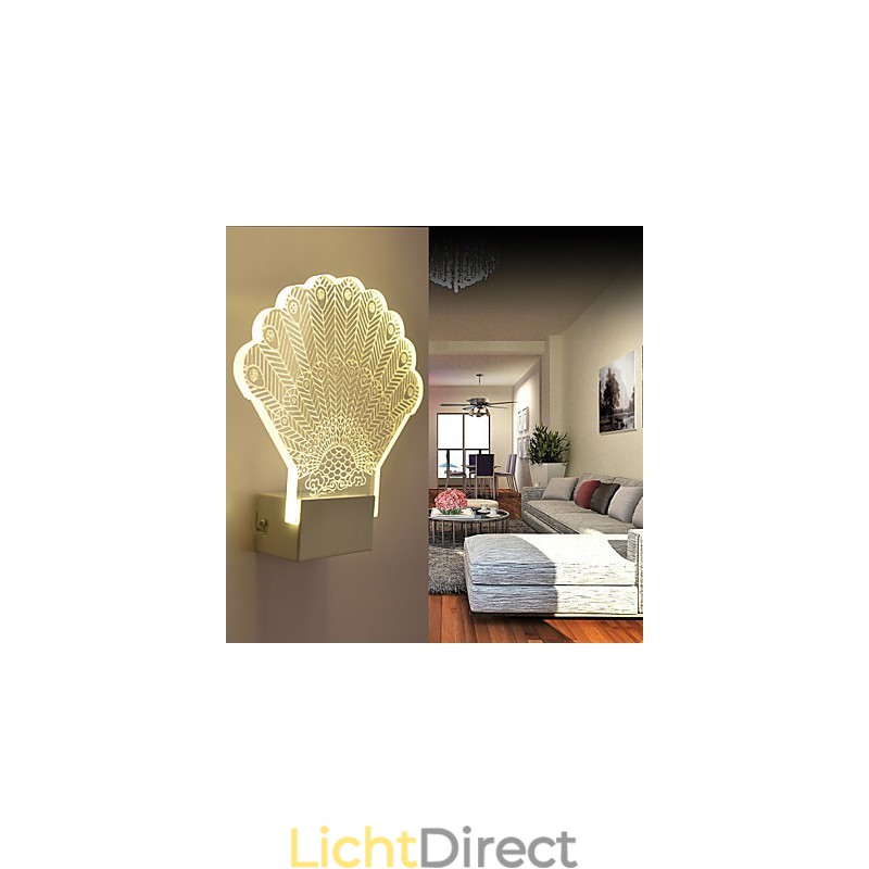 Acryl Wandlamp PVC Lamp Licht Modern Hedendaags Metaal