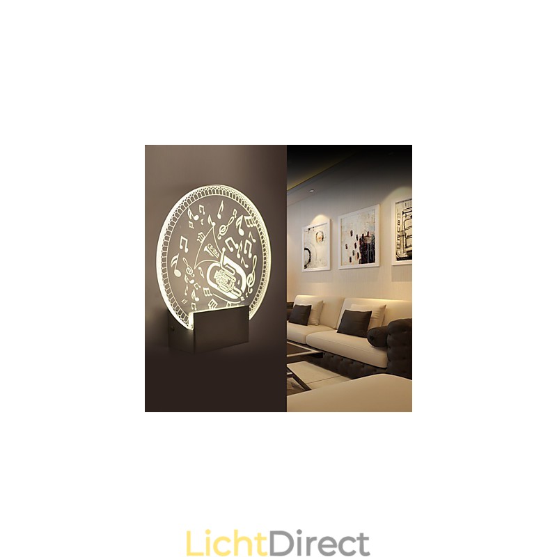 Acryl Wandlamp PVC Lamp Licht Modern Hedendaags Metaal