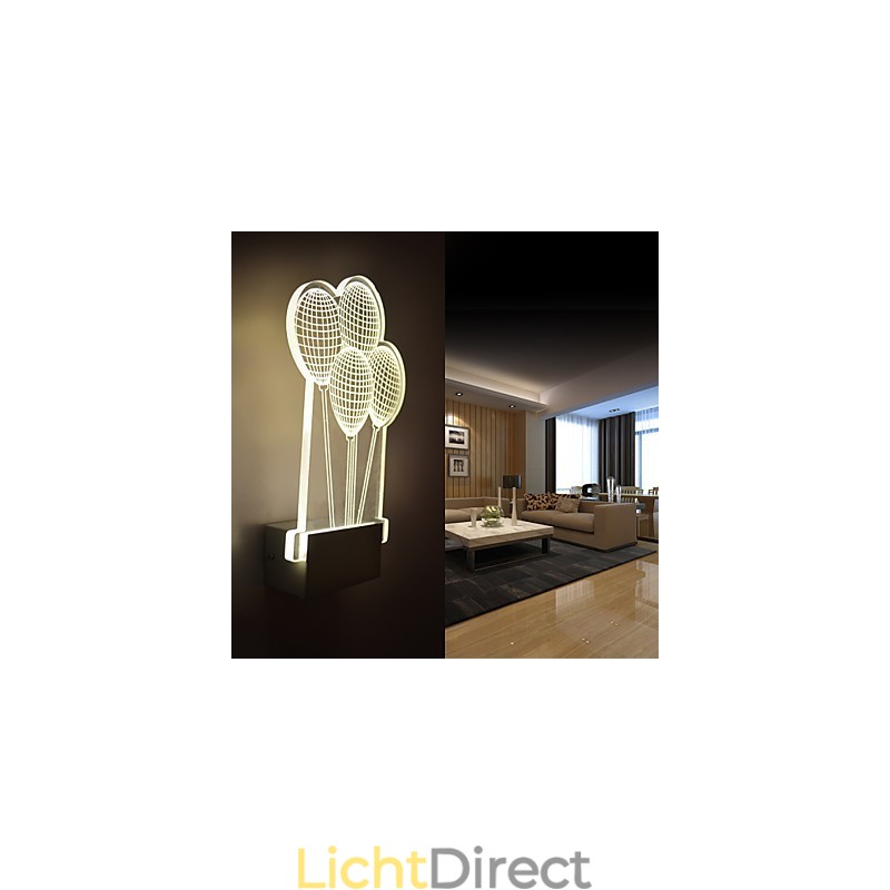 Acryl Wandlamp PVC Lamp Licht Modern Hedendaags Metaal
