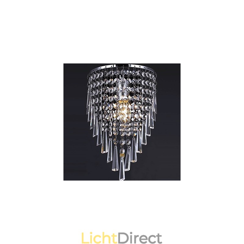Stijlvolle kristallen wandlamp met 1 lichtbron