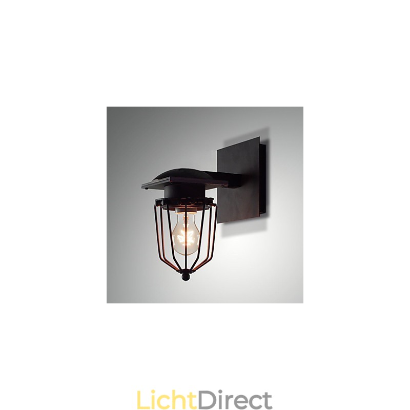 Retro Gesmeedde Wandlampen Enkele Kop Antieke Wandlamp Herinneringen Lamp Loft Amerikaans IJzer Vintage Kleine Kooien Wandlamp