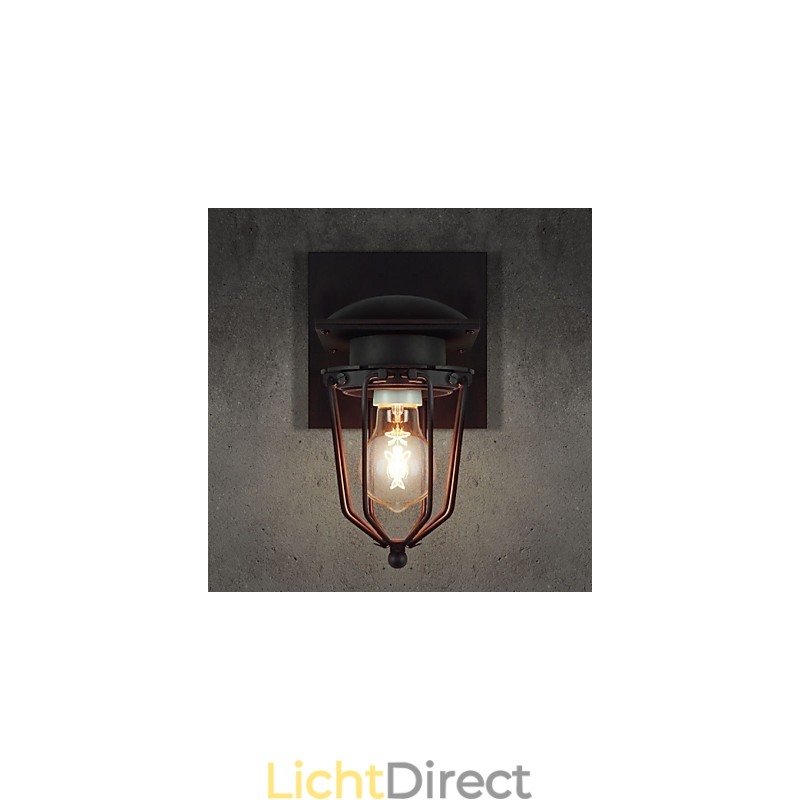 Retro Gesmeedde Wandlampen Enkele Kop Antieke Wandlamp Herinneringen Lamp Loft Amerikaans IJzer Vintage Kleine Kooien Wandlamp