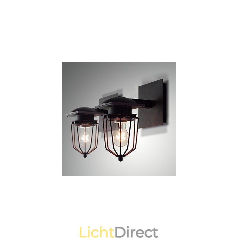 Retro Gesmeedde Wandlampen Enkele Kop Antieke Wandlamp Herinneringen Lamp Loft Amerikaans IJzer Vintage Kleine Kooien Wandlamp