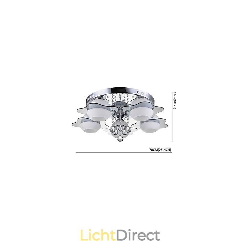 Afstandsbediening 5 lampen met blauwe rode moderne plafondlamp inbouw