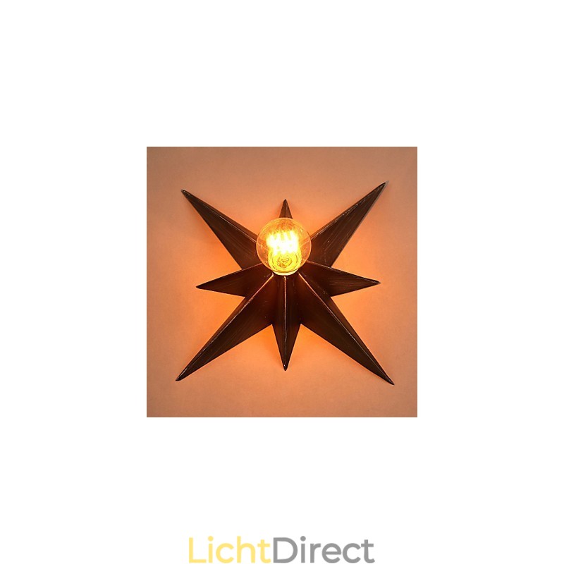 Korte Vijfpuntige Ster Verlichting Gepersonaliseerde Moderne Wandlamp Kinderhuisvestingslampen