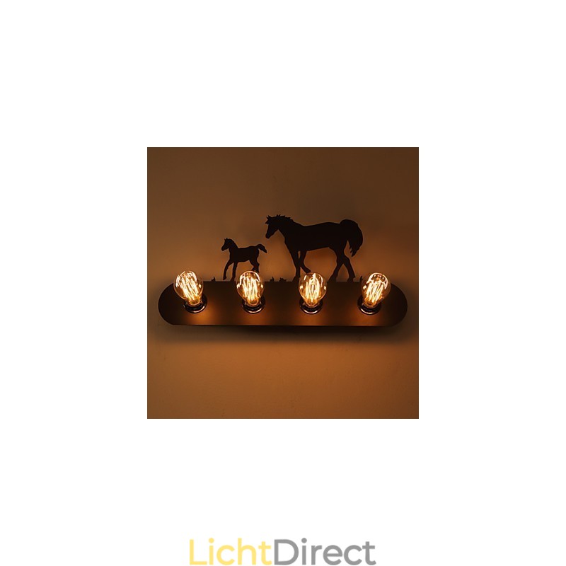 Amerikaanse dorp pastorale LOFT stijl slaapkamer gangpad ijzer retro wilde paard wandlampen gratis verzending