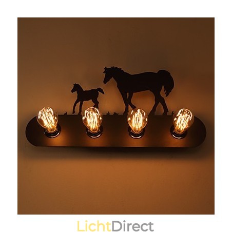 Amerikaanse dorp pastorale LOFT stijl slaapkamer gangpad ijzer retro wilde paard wandlampen gratis verzending