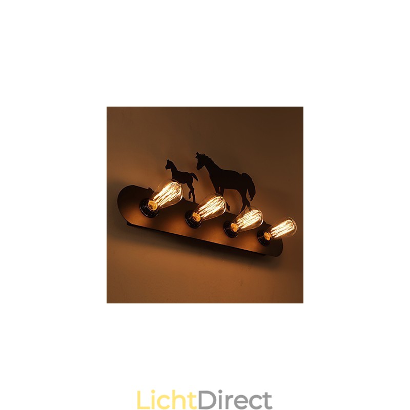 Amerikaanse dorp pastorale LOFT stijl slaapkamer gangpad ijzer retro wilde paard wandlampen gratis verzending