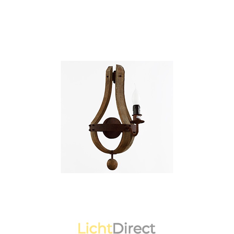 Mini Stijl Wandlampen Rustiek Lodge Hout Bamboe
