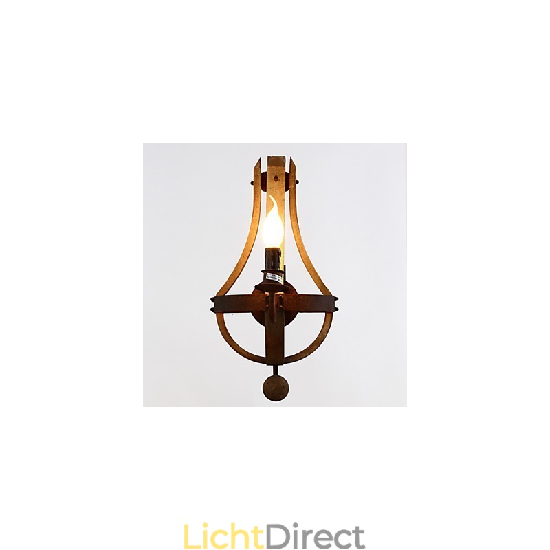 Mini Stijl Wandlampen Rustiek Lodge Hout Bamboe