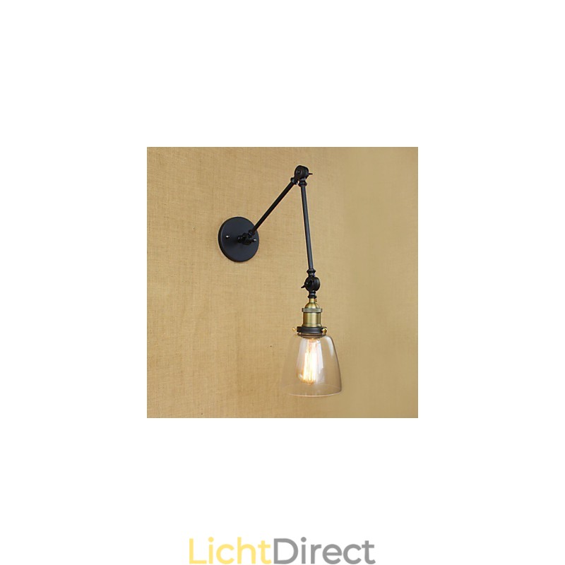 Antieke bronzen decoratieve wandlamp