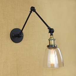 Antieke bronzen decoratieve wandlamp