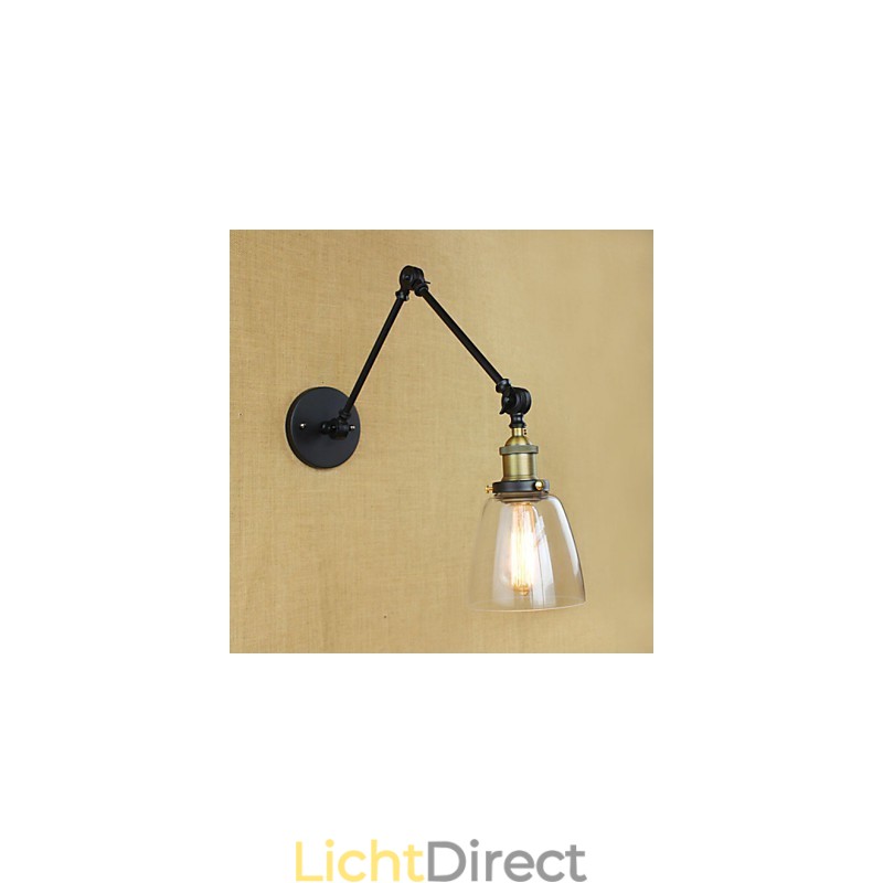 Antieke bronzen decoratieve wandlamp