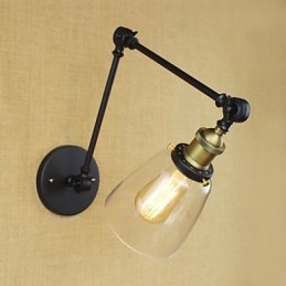 Antieke bronzen decoratieve wandlamp