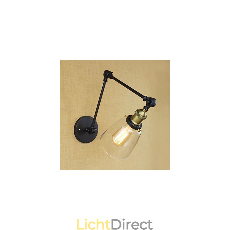 Antieke bronzen decoratieve wandlamp