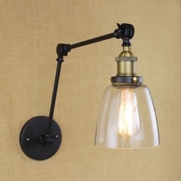 Antieke bronzen decoratieve wandlamp