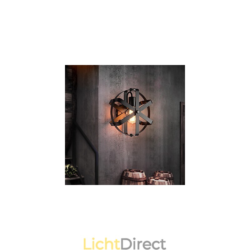 Nieuwe Vintage Stijl Industriële Ronde Wandlamp Balkon Loft Entree Hal Slaapkamer Wandlamp