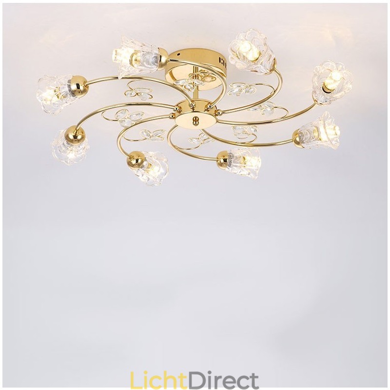 Artistieke aluminium inbouwlampen met kristallen