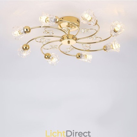 Artistieke aluminium inbouwlampen met kristallen