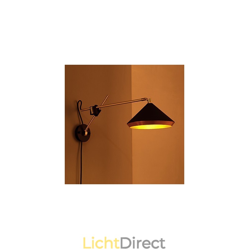 Landelijk Industrieel Wind Herstellend Oude Manieren Smeedijzeren Tuimelschakelaar Gevouwen Wandlamp Verlichting