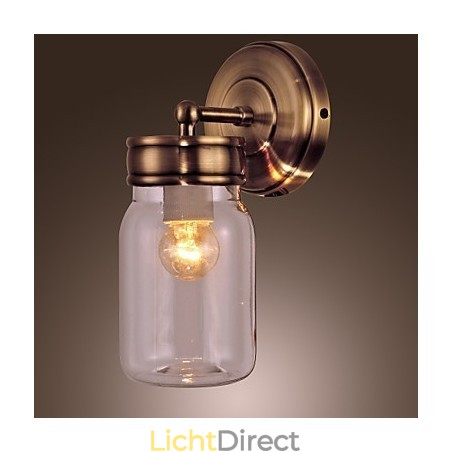 Rustieke wandlamp in flesvorm Rustieke wandlamp in flesvorm