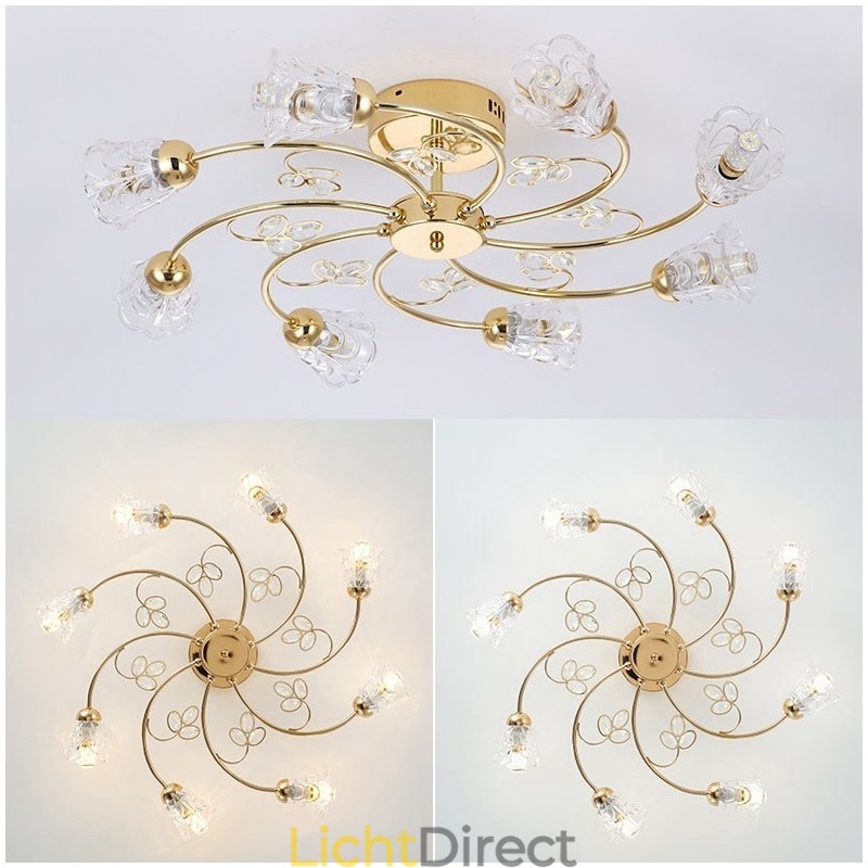 Artistieke aluminium inbouwlampen met kristallen