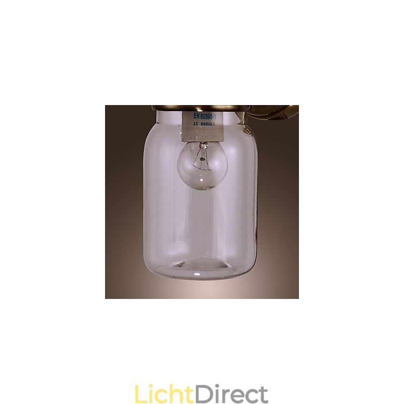 Rustieke wandlamp in flesvorm