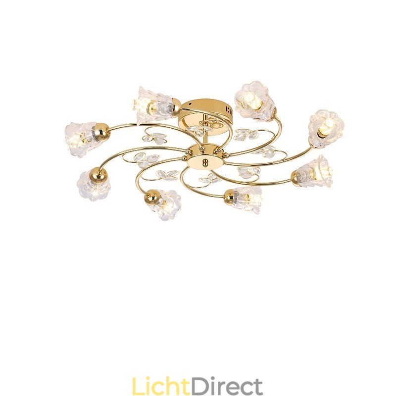 Artistieke aluminium inbouwlampen met kristallen