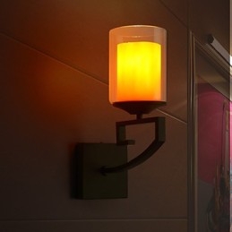 Retro Glas Eenvoudige Enkele Kop Wandlamp Licht Wandlampen Kristal Modern Hedendaags Metaal