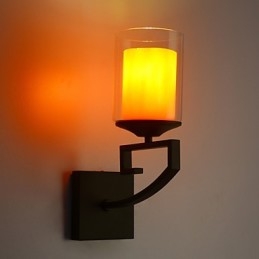 Retro Glas Eenvoudige Enkele Kop Wandlamp Licht Wandlampen Kristal Modern Hedendaags Metaal