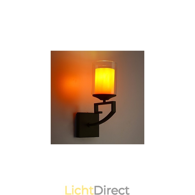 Retro Glas Eenvoudige Enkele Kop Wandlamp Licht Wandlampen Kristal Modern Hedendaags Metaal