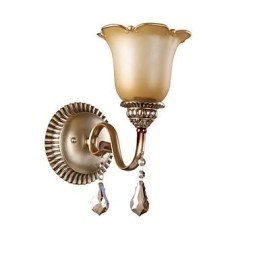 Europa Type Herstel van oude manieren Smeedijzer Slaapkamer Kristalglas Wandlamp Licht