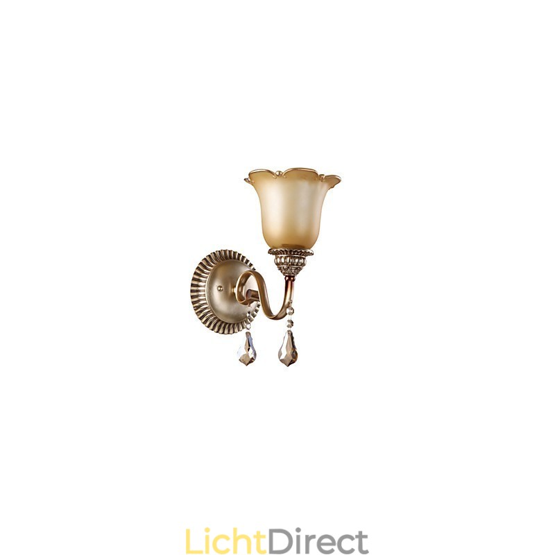 Europa Type Herstel van oude manieren Smeedijzer Slaapkamer Kristalglas Wandlamp Licht