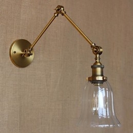 Amerikaans Land Milaan Nordic Brons Plating Glas Dubbele Arm Lange Arm Van Het Balkon Muurdecoratie