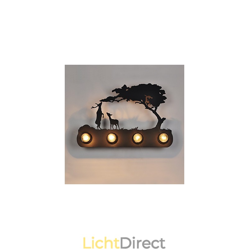 4 lampen Amerikaanse dorp pastorale LOFT stijl slaapkamer gangpad ijzer retro wandlampen