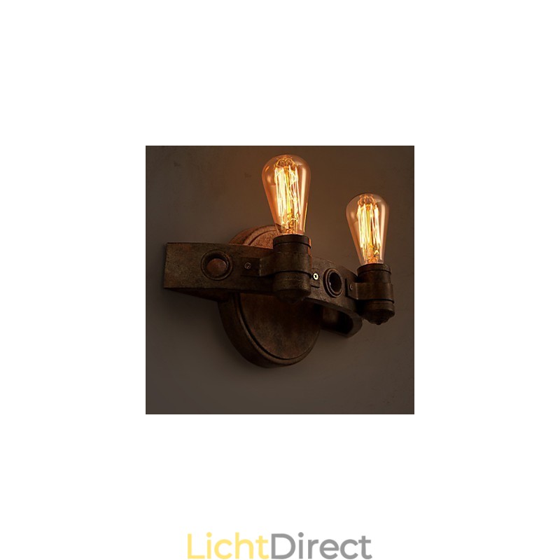 Amerikaanse creatieve restauratie van oude manieren smeedijzeren volle maan kapmessen wandlamp lichten