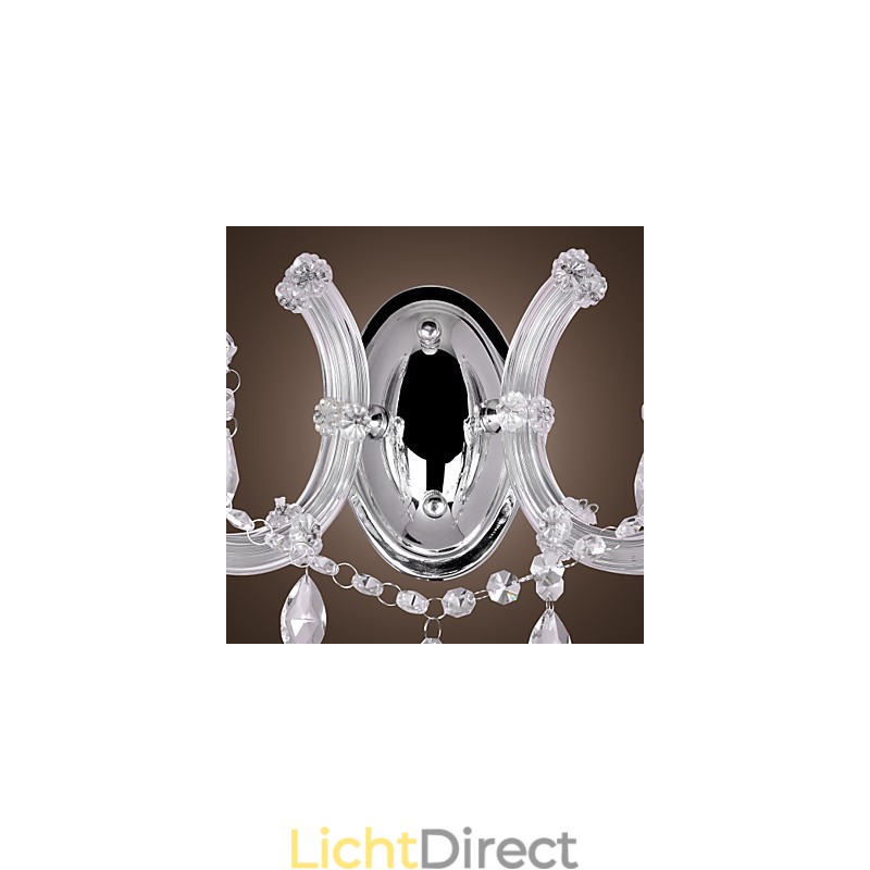 Elegante kristallen wandlamp met 2 lampen