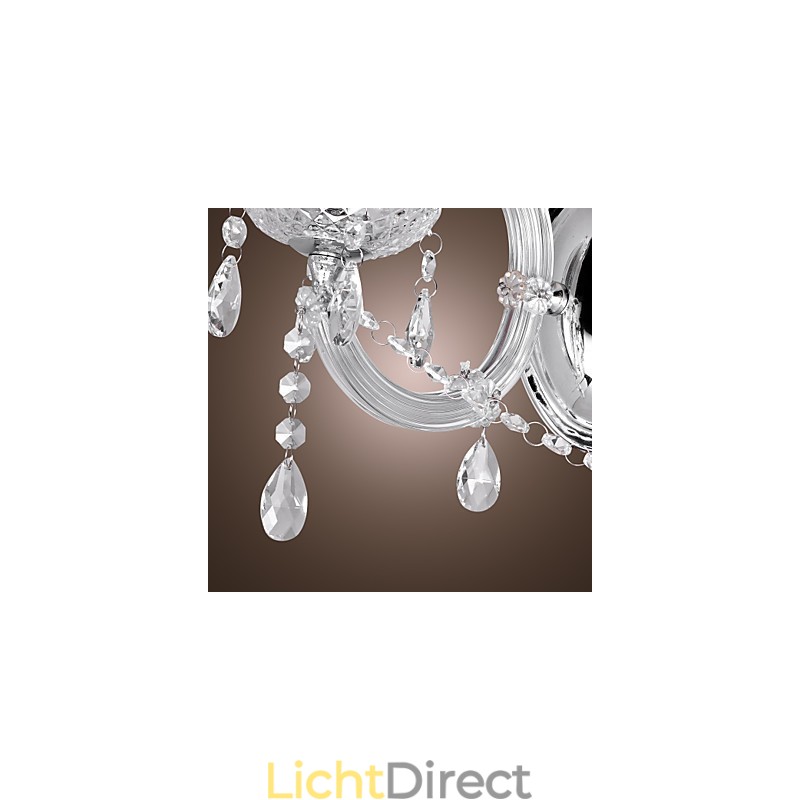 Elegante kristallen wandlamp met 2 lampen