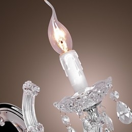 Elegante kristallen wandlamp met 2 lampen