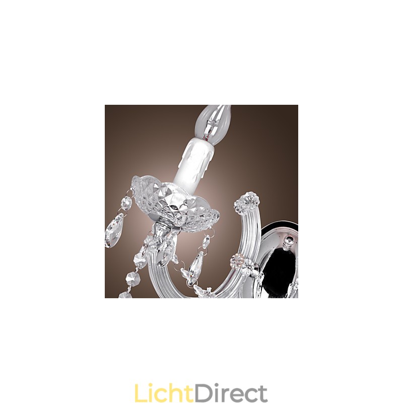Elegante kristallen wandlamp met 2 lampen