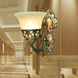 Europese wandlampen Metaalmateriaal Plating Brons Verlichting Met Nachtkastje Woonkamer Voorkant Spiegel Balkonlamp